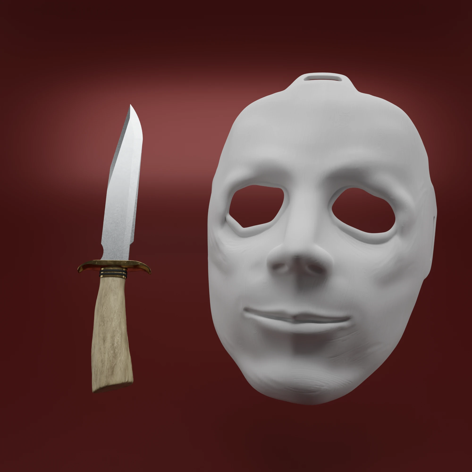 Hush Killer (The Man) 2016 | Mask & Knife - Image 1